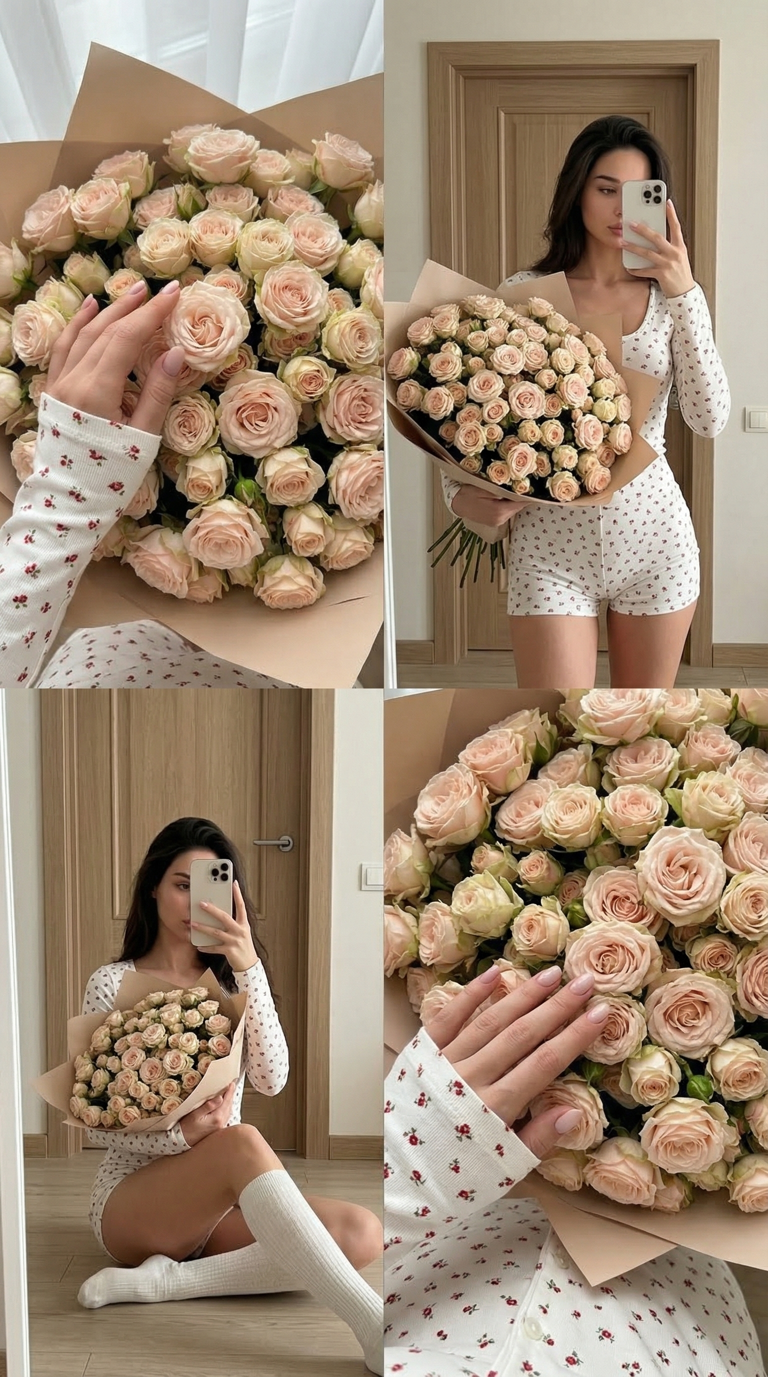 Коллаж с розами 