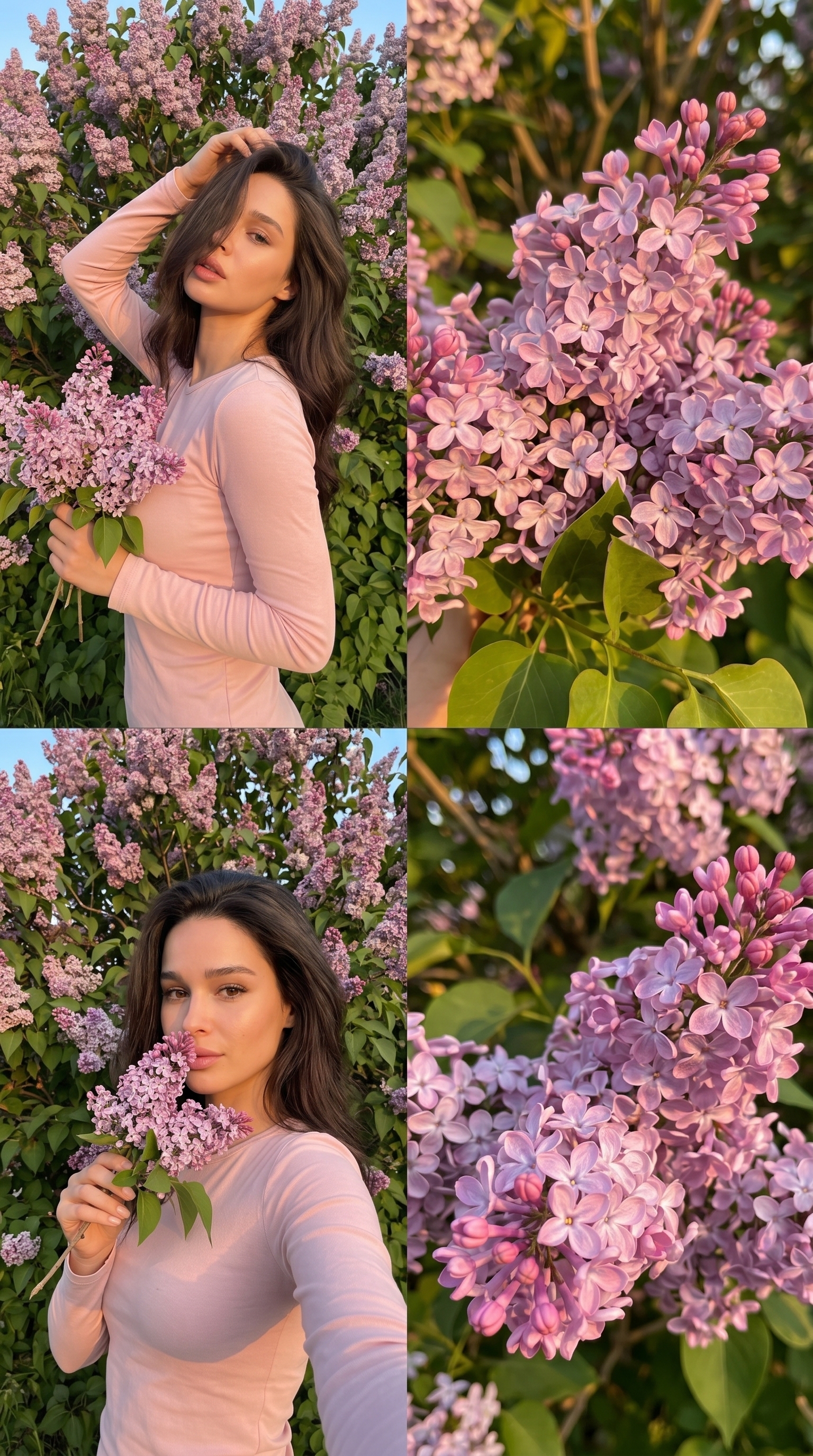 Коллаж с сиренью 