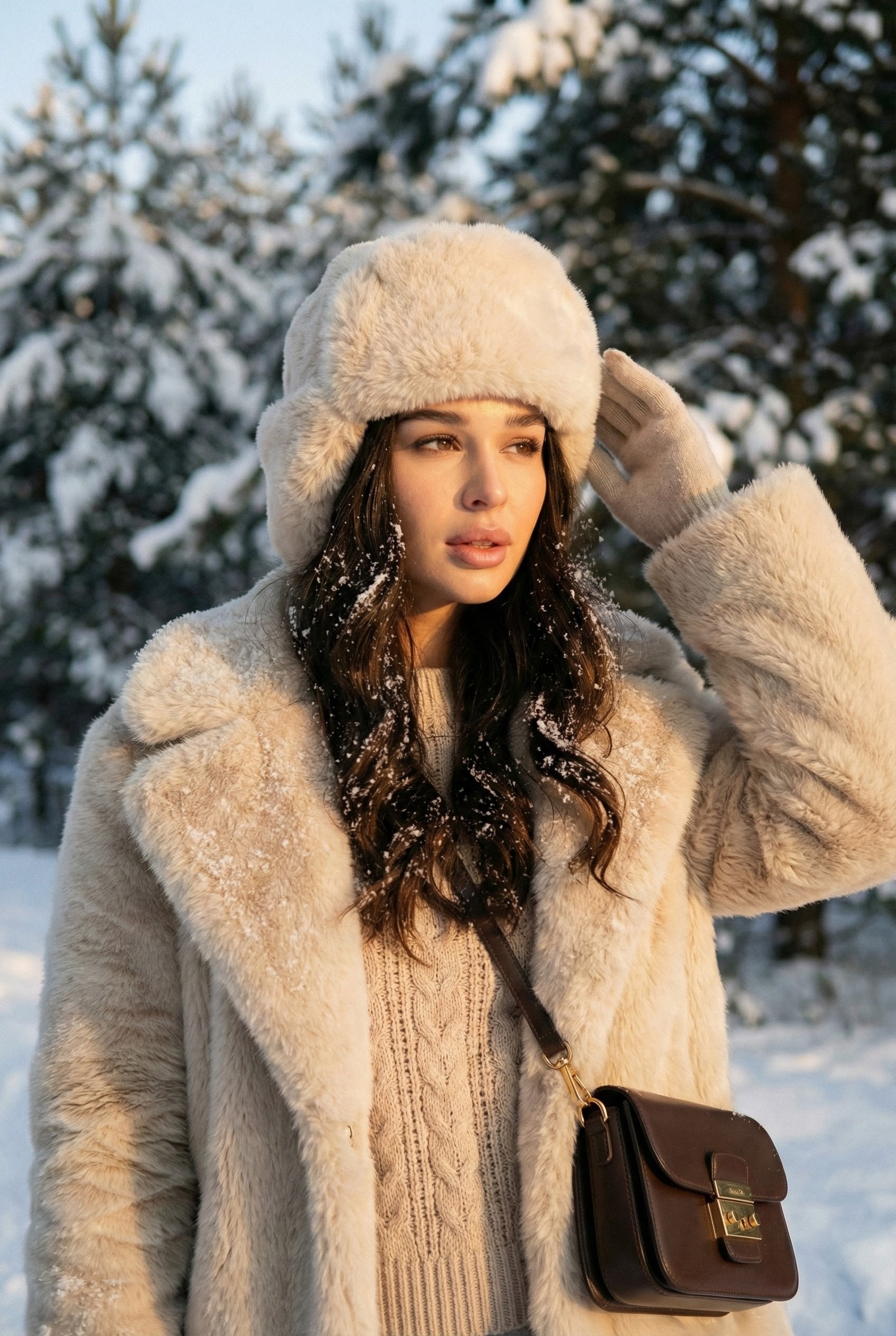 Фото в шапке в лесу 