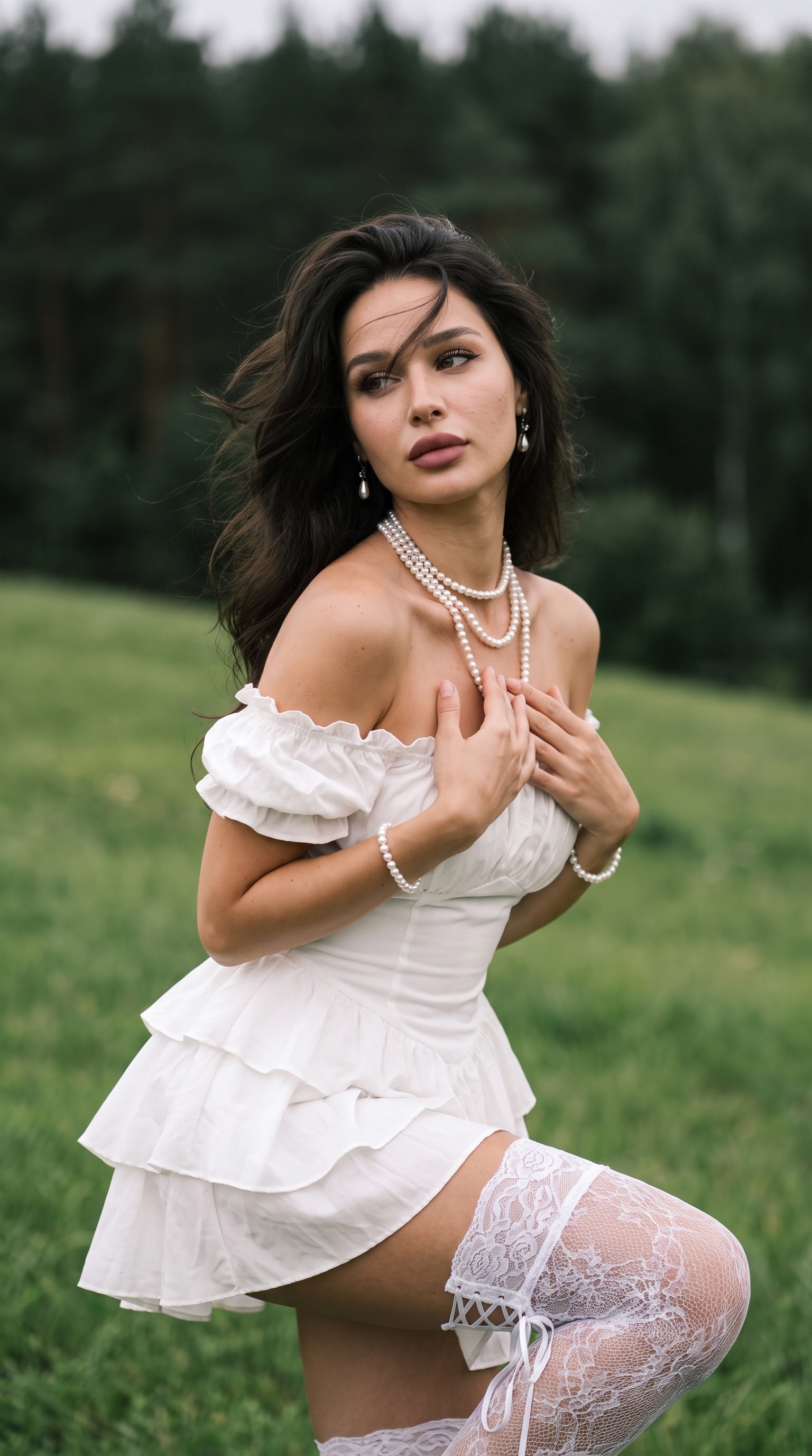 Платье и чулки 