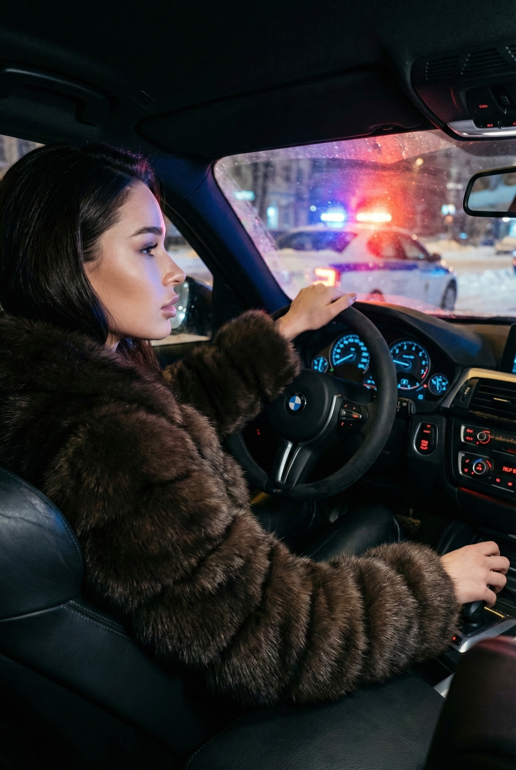 Девушка за рулем 