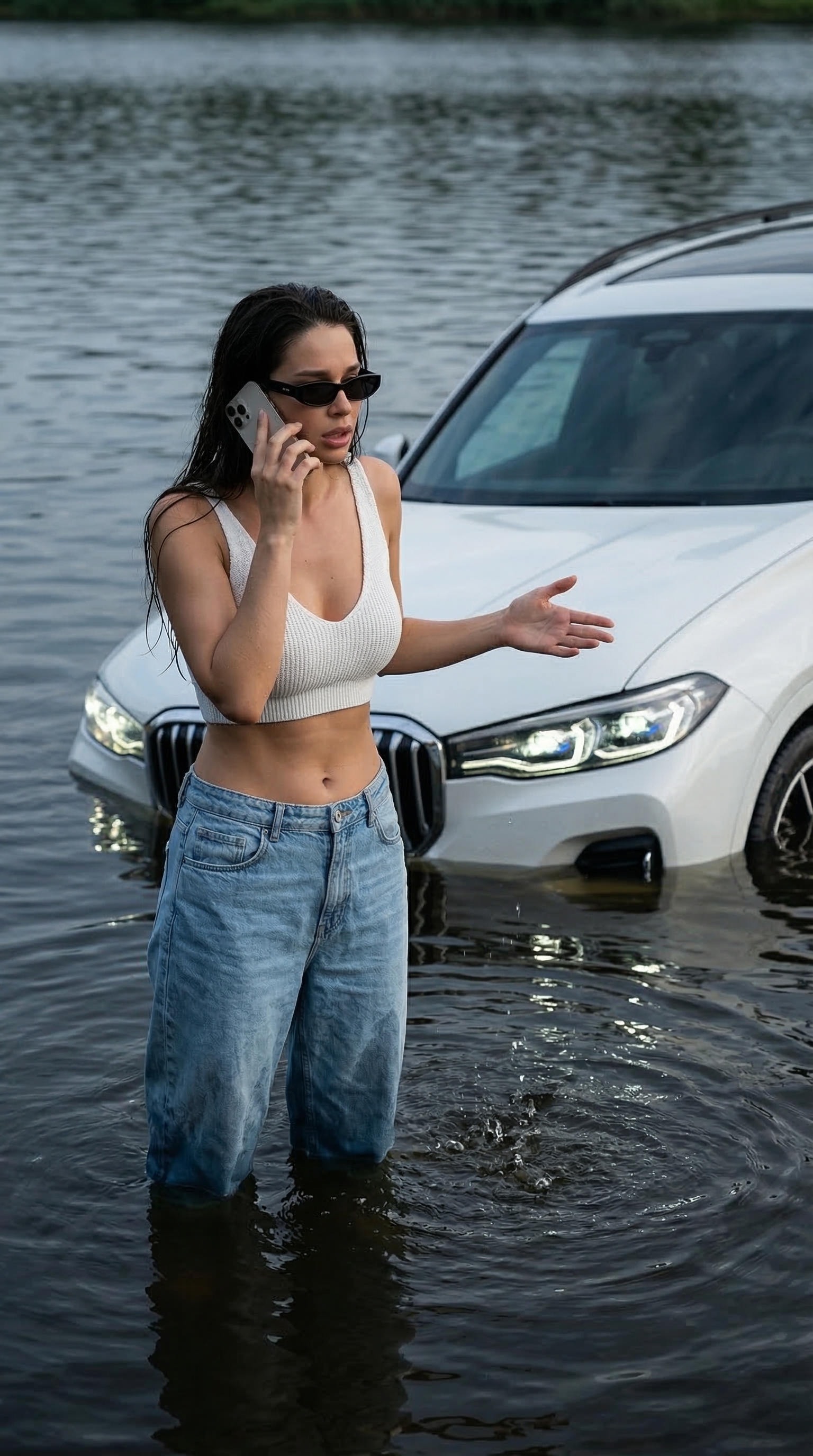  Машина в воде 
