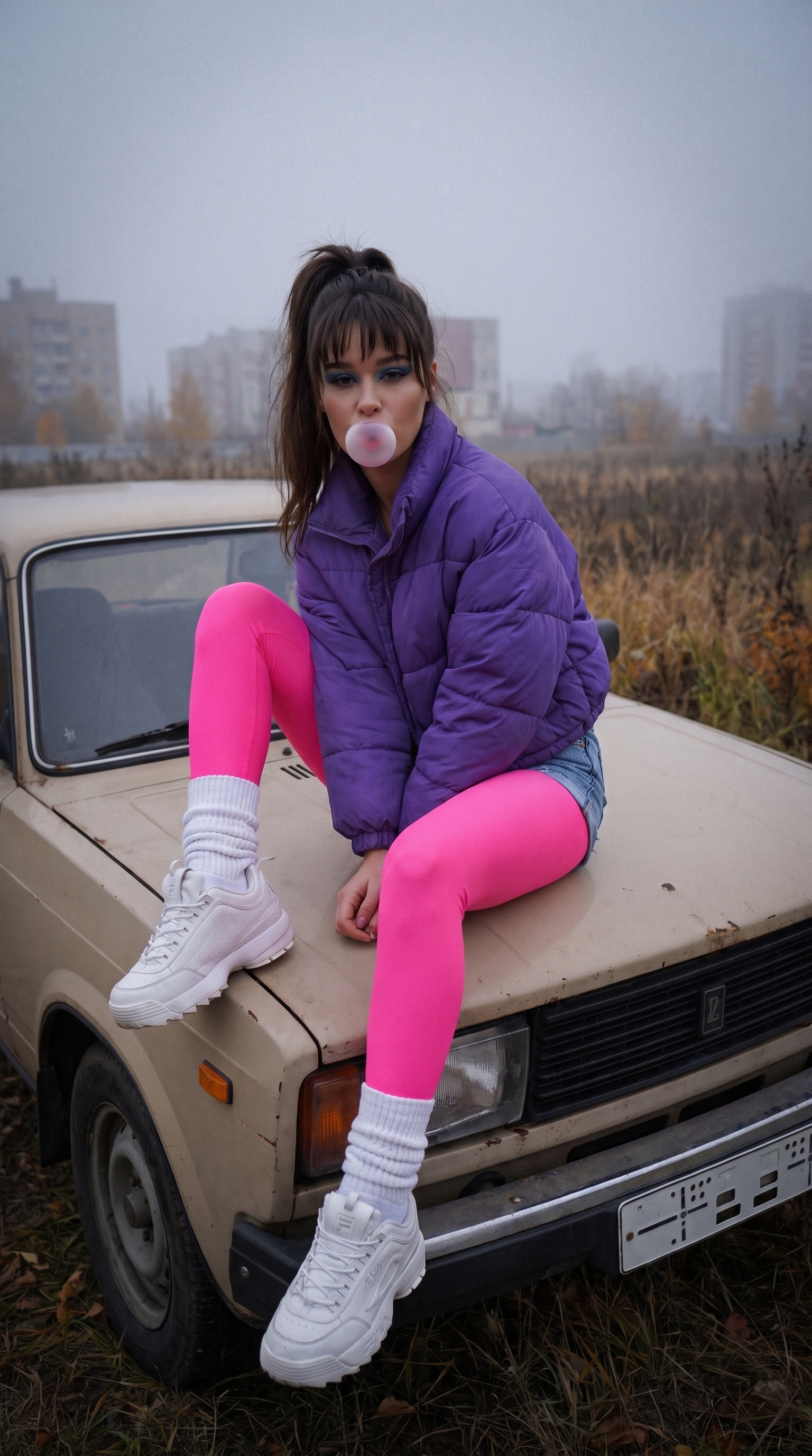 Ретро на капоте Жигулей