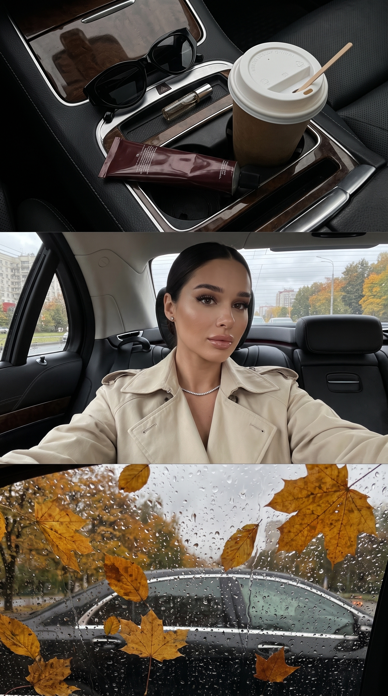 Селфи в авто осенью