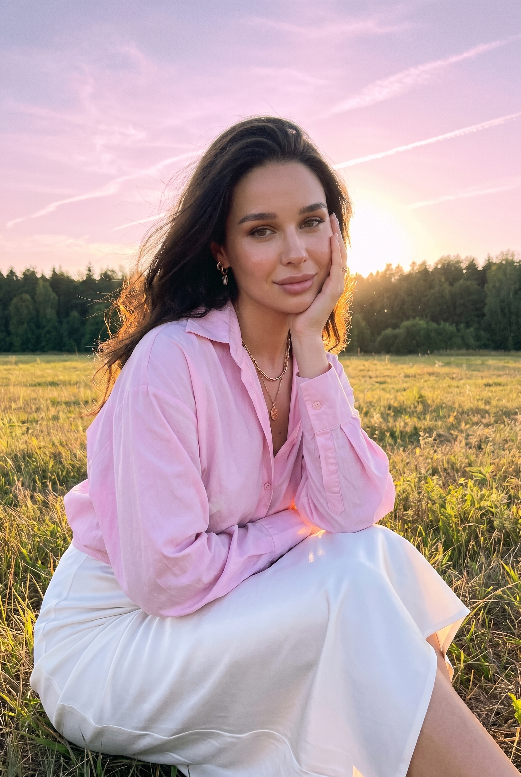 Розовая рубашка 