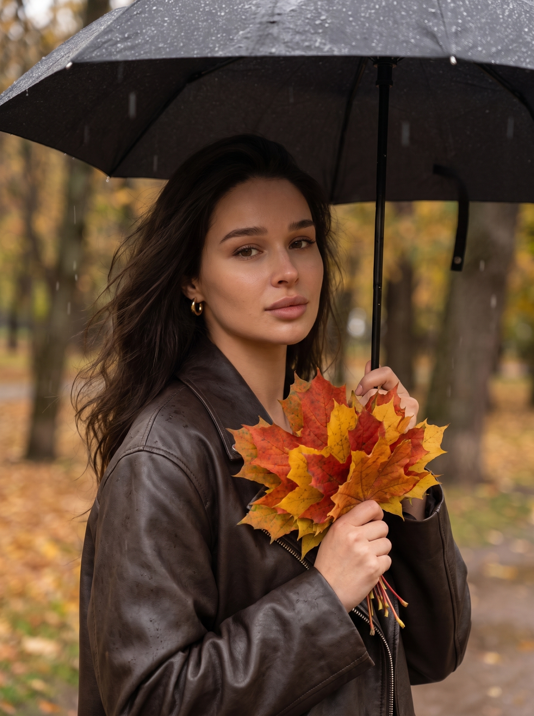 Осенний портрет с зонтом