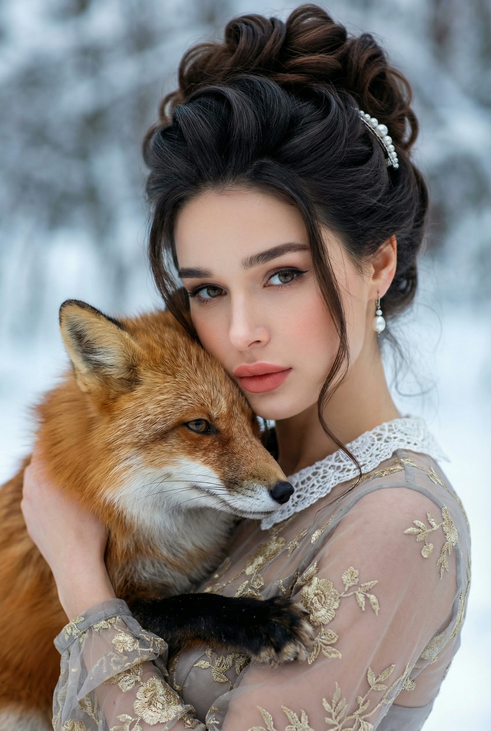 Фото с лисой 