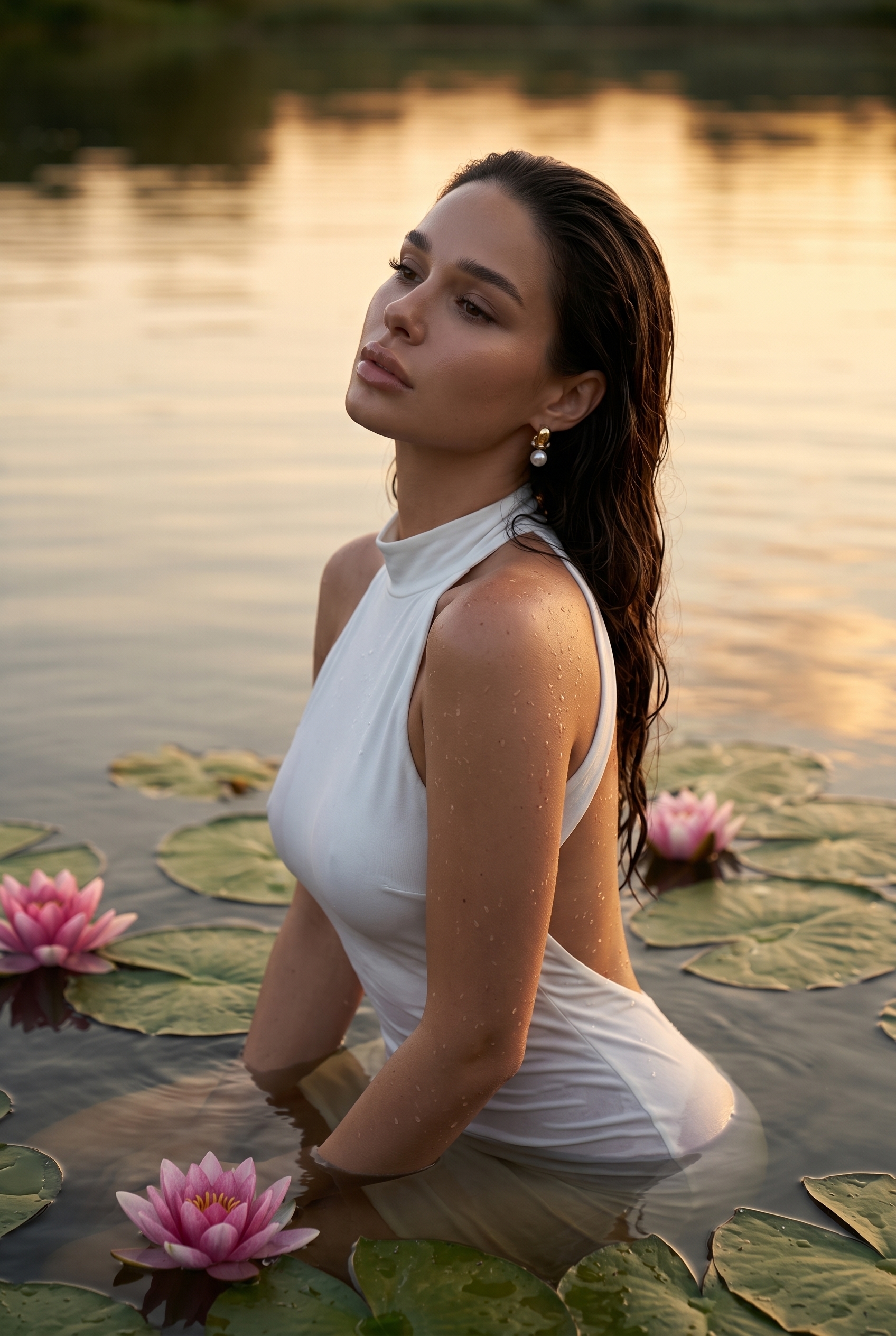 В воде 