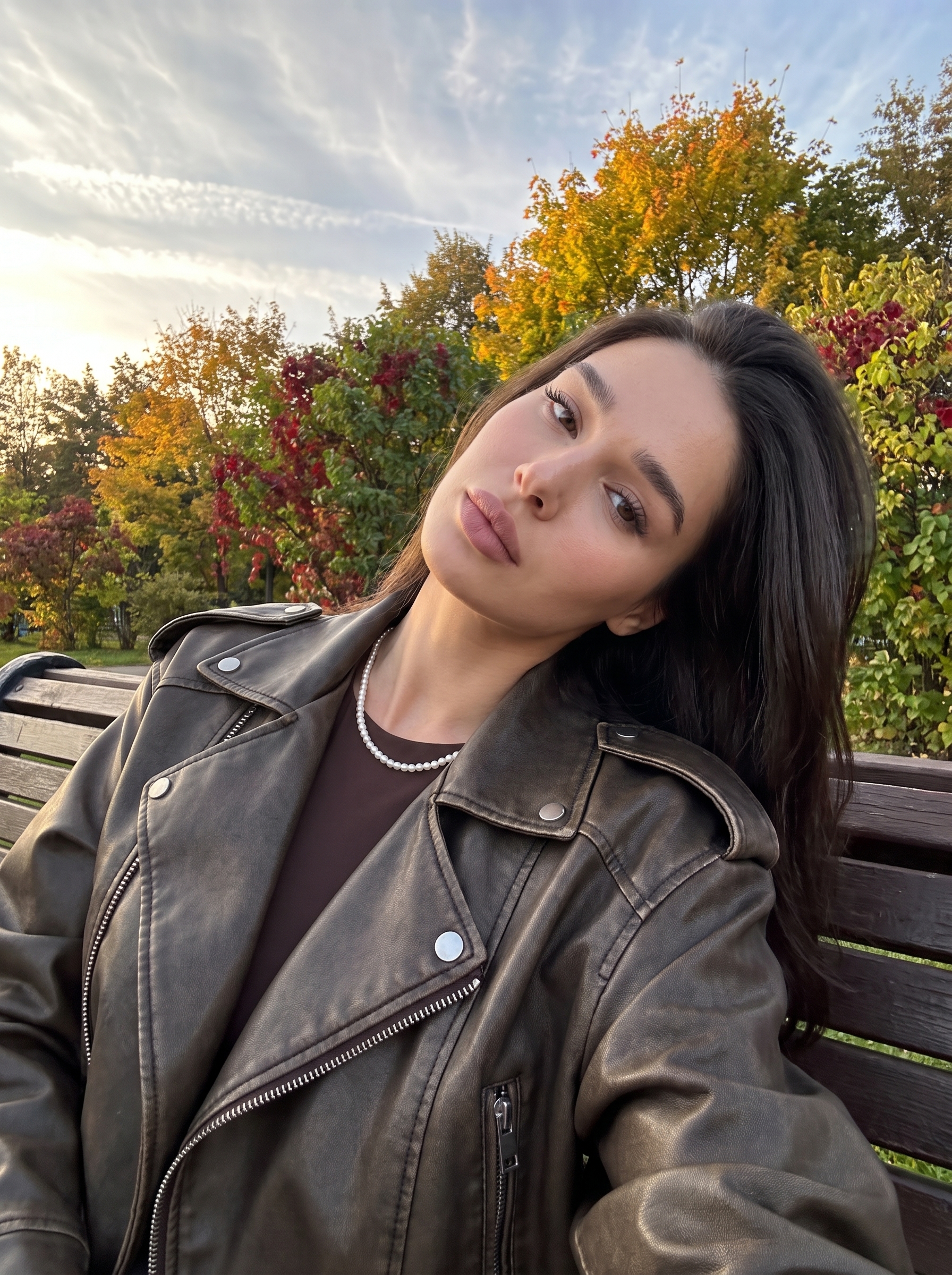 Селфи в кожаной косухе